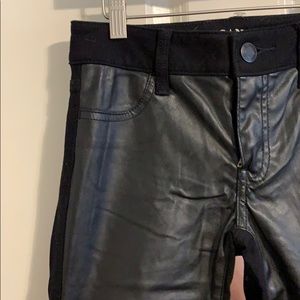 Faux leather knit jeggings